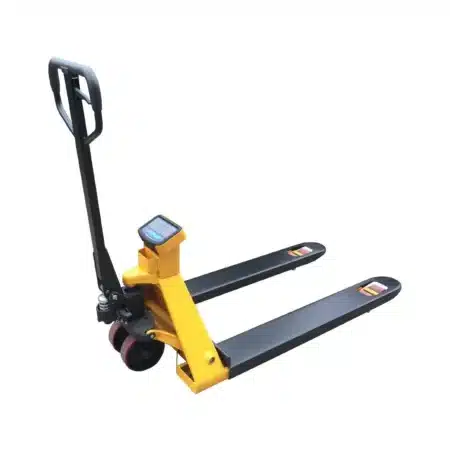 EcoWarrior Premium Weigh Scale Pallet Truck 1150 x 540mm Wide Tandem Polyurethane