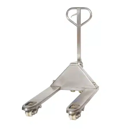 EcoWarrior 2000kg Galvanised Semi Stainless Steel Pallet Truck 1150 x 540 Wide Tandem Nylon