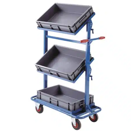 Loadtek Shelf Tray Trolley - 3 Tier Swivel