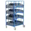 Loadtek 4 Tier Mobile Tray Rack - Single Bay