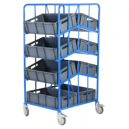 Loadtek 4 Tier Mobile Tray Rack - Single Bay