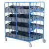 Loadtek 4 Tier Mobile Tray Rack - Double Bay
